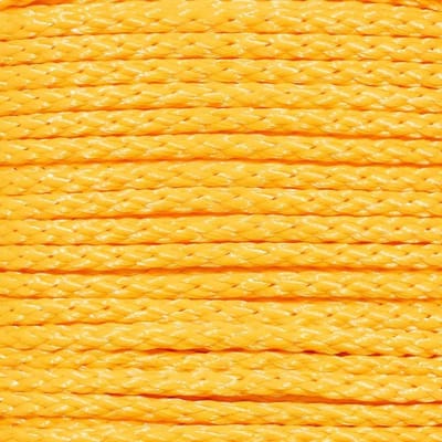 Hol touw - Gevlochten koord - Markering en controle - Holle kern constructie - 3/8 inch 1000 voet - Geel