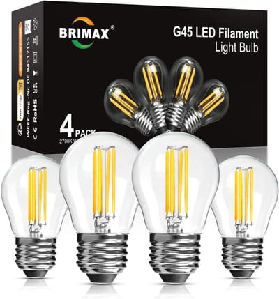 Dimbare E27 LED Lampen G45 - Energiezuinig, 6 Watt, 600 Lumen, Warm Wit 2700K, Set van 4