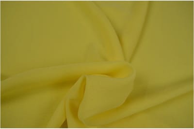 50 meter chiffon stof - Licht geel - Voile - Vitrage - 150cm breed