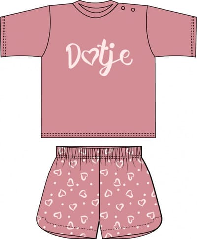 Fun2Wear - Shortama Dotje Oud - Roze - Maat 68 -