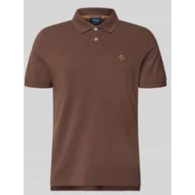regular fit poloshirt met labelstitching