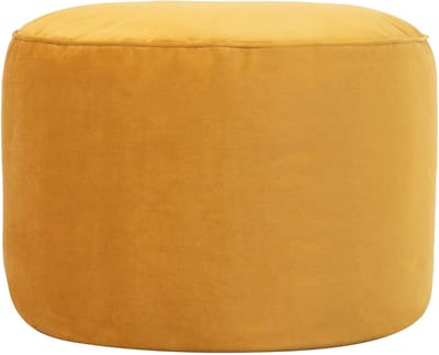 Fluwelen Poef in Geel - Luxe Hocker voor Woonkamer en Slaapkamer