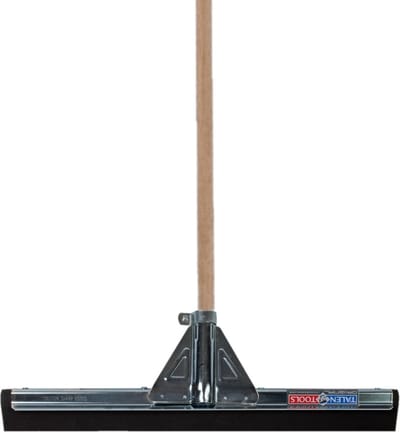 Talen Tools Vloer/douche trekker - voor water - metaal/hard rubber 45 cm - met houten steel 130 cm