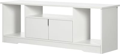 Tv-meubel - Mediabureau Kast - Woonkamer Opbergen - Compact Modern Design - 120x30x41cm - Wit