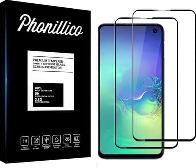 Screenprotector voor Samsung Galaxy S10E - 2 stuks Beschermglas van glas Transparante glazen schermbeschermfolie met zwarte randen