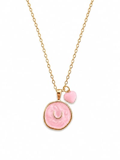 LiLaLove Meisje Ketting- Ketting Paard- Ketting Hoefijzer- Geluksketting- Ketting Geluk- Goudkleurig- Roze- Hartje- Kinderketting