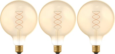 Proventa LED Filament lamp E27 - ⌀ 125 mm - Dimbaar - Warm wit - 3 x Vintage led lampen