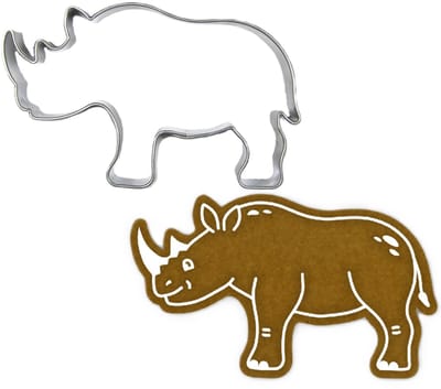 BrandNewCake Uitsteekvorm Neushoorn RVS 8cm
