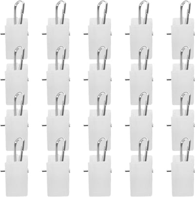 Plastic Gordijn Clips - Gordijn Haken - Gordijnen Ophangen - Robuust en Duurzaam - 3x1.5x1 cm - Wit