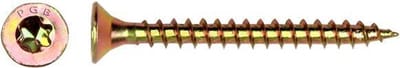 Spaanderplaatschroef. VZK-Torx Ø3,5x25 geel verzinkt x 1000 stuks