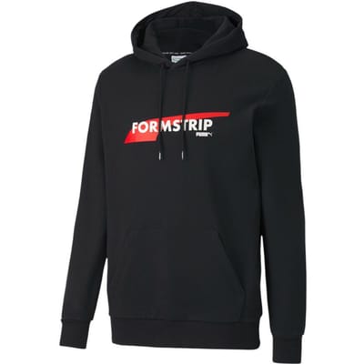 Puma Club Hoodie Heren Zwart Grafisch Logo Trui 597322 01