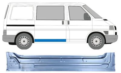 Schuifdeur reparatiepaneel binnen voor Volkswagen Transporter T4 1990-2003
