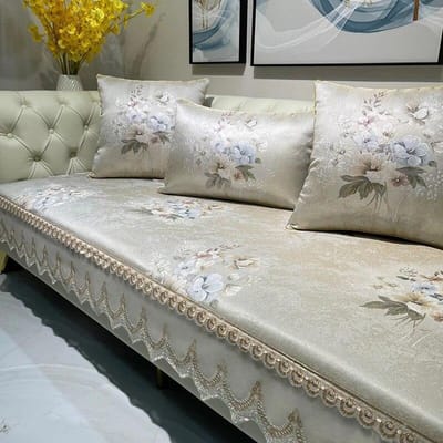 Jacquard Kantrand Bankovertrek Europese Chenille Stof Antislip Bankkussen Woonkamer Slipcover Armleuning Handdoek Woondecoratie 1pc armrest 50x60cm