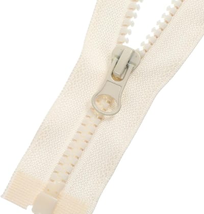 Scheidingjack met Rits 40 cm Universele Rits voor DIY Naaigereedschap, Kleding en Tassen, Set van 2, Zwart en Crème Wit