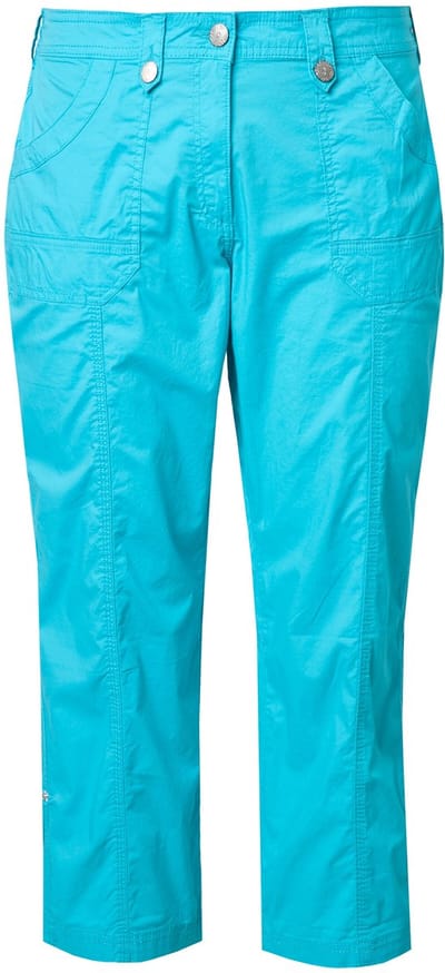 Ulla Popken - Dames - 7/8-cargohose oprolbandje voor broekspijp - Diepaqua - Maat 56