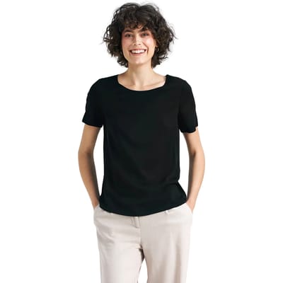Basisblouse met korte mouwen voor dames Nife