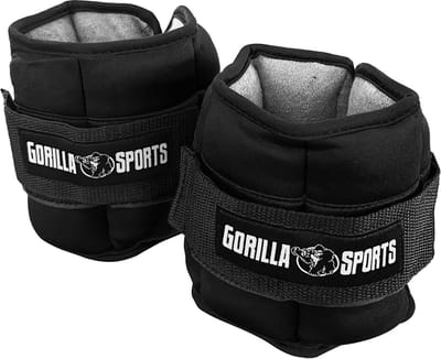 Gorilla Sports Polsgewichten - Enkelgewichten - Verstelbaar - 0,45 tot 2,25 kg - Gewichtsmachette - Zwart