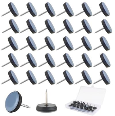 Teflon Meubelglijders met Nagel - Ø 22 mm - Bescherming voor Vloeren en Meubels - 32 Stuks