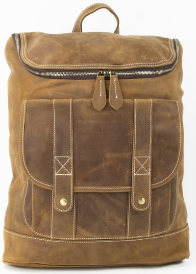 DE LAMASSU® Leren Laptop Rugzak 15,6 Inch – Echt Leren Rugtas – Vintage Backpack voor Werk, School en Reizen – Unisex
