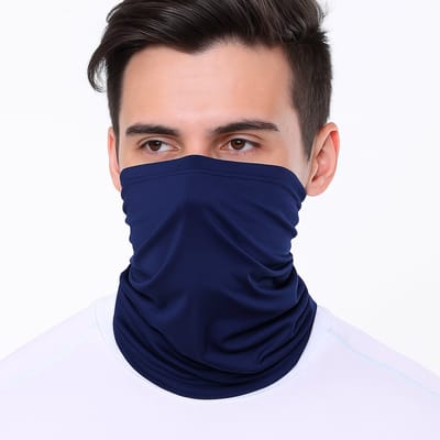 Multiuse Bandana En Col Sjaal in 1 I Hoofdband I Nekwarmer I Gezichtsmasker I Motormuts I Skiën I Snowboarden I Motorrijden I Donkerblauw