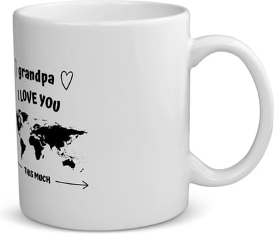 Akyol - grandpa i love you this much koffiemok - theemok - Opa - geweldige opa - liefste opa - verjaardag - cadeau - kado - bedankje - geschenk - 350 ML inhoud