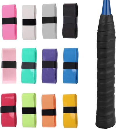 Grip Bands voor Tennis en Badminton Rackets - 12 Stuks Non-Slip Zelfklevende Grip - Ideaal voor Verbeterde Controle en Comfort tijdens het Spelen