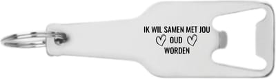 Akyol - ik wil samen met jou oud worden flesopener - Vriend/vriendin - voor je geliefde - valentijnsdag - cadeautje - verjaardagscadeau - verjaardag - cadeau voor vriendin/vriend - cadeau - kado - geschenk - gift - vriendin/vriend artikelen