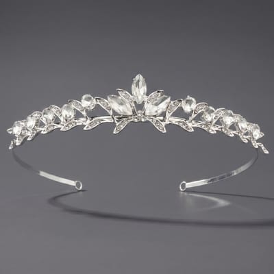 Kroon voor dames-Prinsessenkroon-Diadeem-Kroon-Strass-Elegant en Duurzaam - Geschikt voor Verschillende Gelegenheden-Haarsieraad-Stijl 80