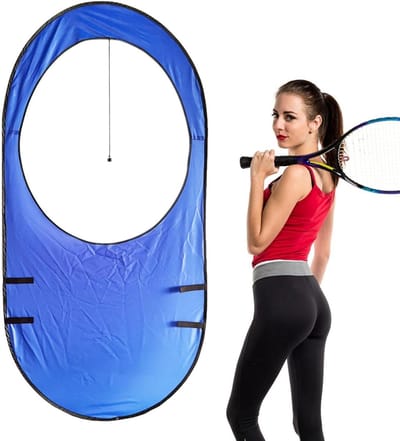 Tennis Trainingsdoel - Oefennet - Vaardigheden Verbeteren - Draagbaar en Lichtgewicht - 89 x 184 cm - Blauw