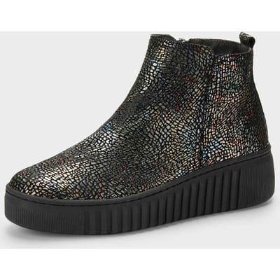 Laarsjes met platte schacht - zwart - Gr. 36 van Goldner Fashion
