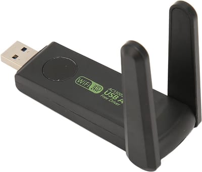 Draadloze WiFi Adapter - Netwerkkaart USB - Snelle Internetverbinding - Dual Band Antennes - 1300 Mbps - Zwart