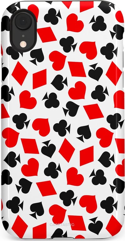 Casetastic Hoesje Geschikt voor Apple iPhone Xr - Stijlvolle Beschermende Duo-layer Case - Harten spel