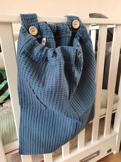 Boxzak baby Blauw – opbergzak box – box organizer – 40x50 cm – handgemaakt – babykamer accessoire Baby Creaties
