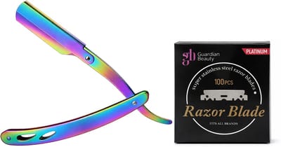 Guardian Beauty Scheermes - Roestvrij Staal - Shavette - Met 100 stuks GB Platinum Halve Mesjes