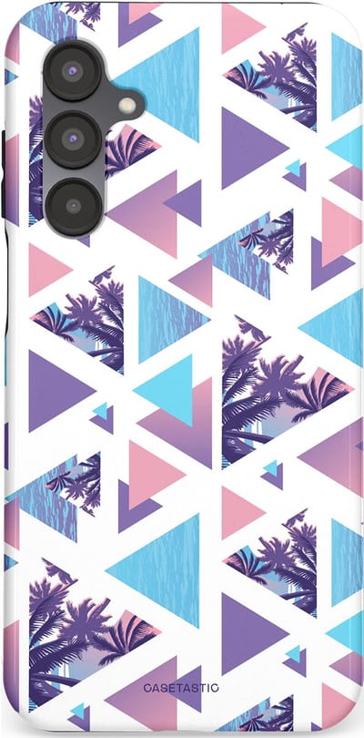 Casetastic Hoesje Geschikt voor Samsung A16 - Stijlvolle Beschermende Duo-layer Case - Zomervibe geometrie