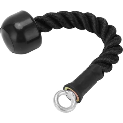 Tricepstouw met antislip rubberen constructie, duurzaam, sterk en praktisch fitnessaccessoire voor oefeningen. black