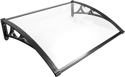 Buitenluifel - Regenbescherming - Entree beschermen - Polycarbonaat met aluminium - 60 cm - Transparant