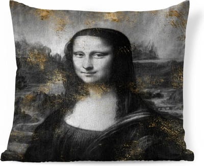 Sierkussens - Kussentjes Woonkamer - 50x50 cm - Mona Lisa - Leonardo da Vinci - Kunst