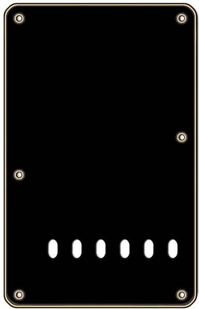 Boston BP-313-BC back plate, string spacing 11,2mm, 3 ply, standard Stallion, 86x138mm, black & cream