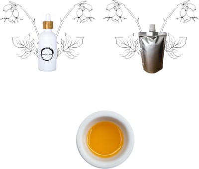 Rozenbottel olie flesje 100ml + navulverpakking 100ml - vegan - dierproefvrij en zonder chemische toevoegingen - rozenbottel huidolie