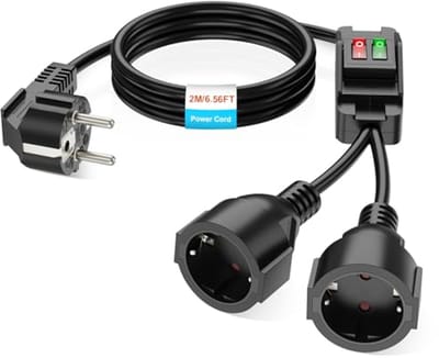 Verlengkabel voor buiten met schakelaar - IP44 - 2 meter - 250V/16A