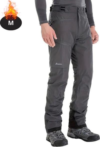 Livano Skibroek - Skipak - Snowboard Broek - Winterbroek - Sneeuwbroek - Heren - Wintersport - Grijs - Maat M