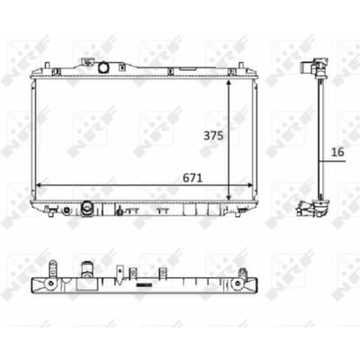 Radiator, motorkoeling NRF 58537