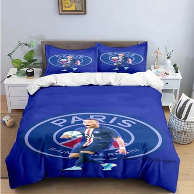 Mode Voetbal M-Mbappe Digitale Print Beddengoed Set Dekbedovertrek Dekbed Bed Jeugd Kinderen Meisjes Jongens Verjaardagscadeau AU King(245*210cm)3pcs
