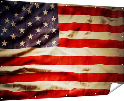 Gards Tuinposter Amerikaanse Vlag - Verenigde Staten - 180x120 cm - Tuindoek - Tuindecoratie - Wanddecoratie buiten - Tuinschilderij