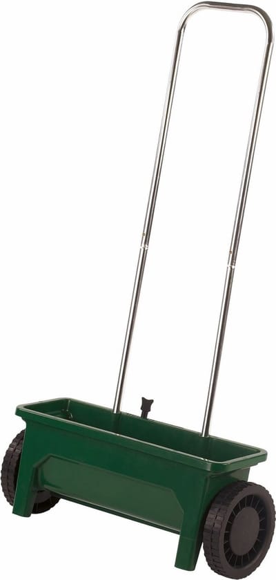 Toolland Strooiwagen, instelbare dosering, strooimateriaal 0-8 mm, 12 liter, groen
