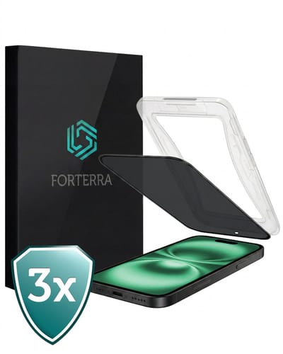 Anti-Gluren Screenprotector 3 Stuks - Geschikt voor Apple iPhone 16 - Met Installatie Kit - Privacy - Beschermglas - Flexibel Glas - Tempered Glass - Screen Protector