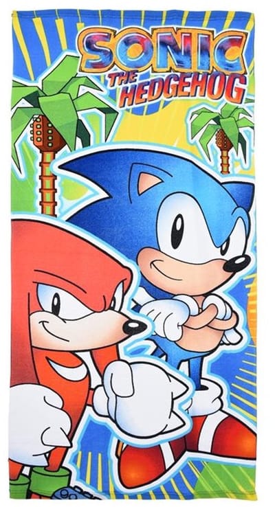 Sonic the Hedgehog Strandlaken - badhandoek Sonic & Knuckles - 70 x 140 cm - 100% Polyester - Absorberend