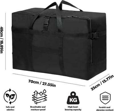 MeubelsvanJoep opbergdoos, opbergdoos met deksel, versterkte handgreep, kleding, opbergtas, kledingdoos, verhuisdozen voor kleding, jurken, beddengoed, zwart