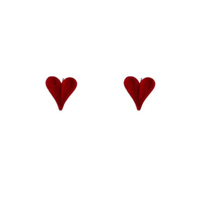 Go Dutch Label Oorknoppen Velvet Heart Rood